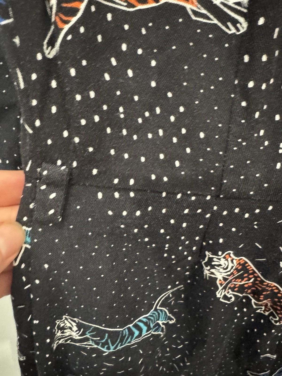 Sugarhill brighton black tiger patterned 3/4 sleeved mini dress size 8