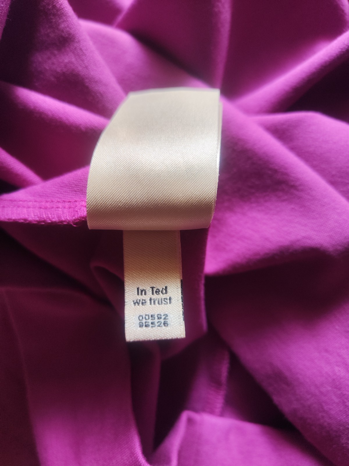 Ted Baker Fuchsia Asymmetrical Shift Dress Size 1 US 4 Viscose Blend Chiffon