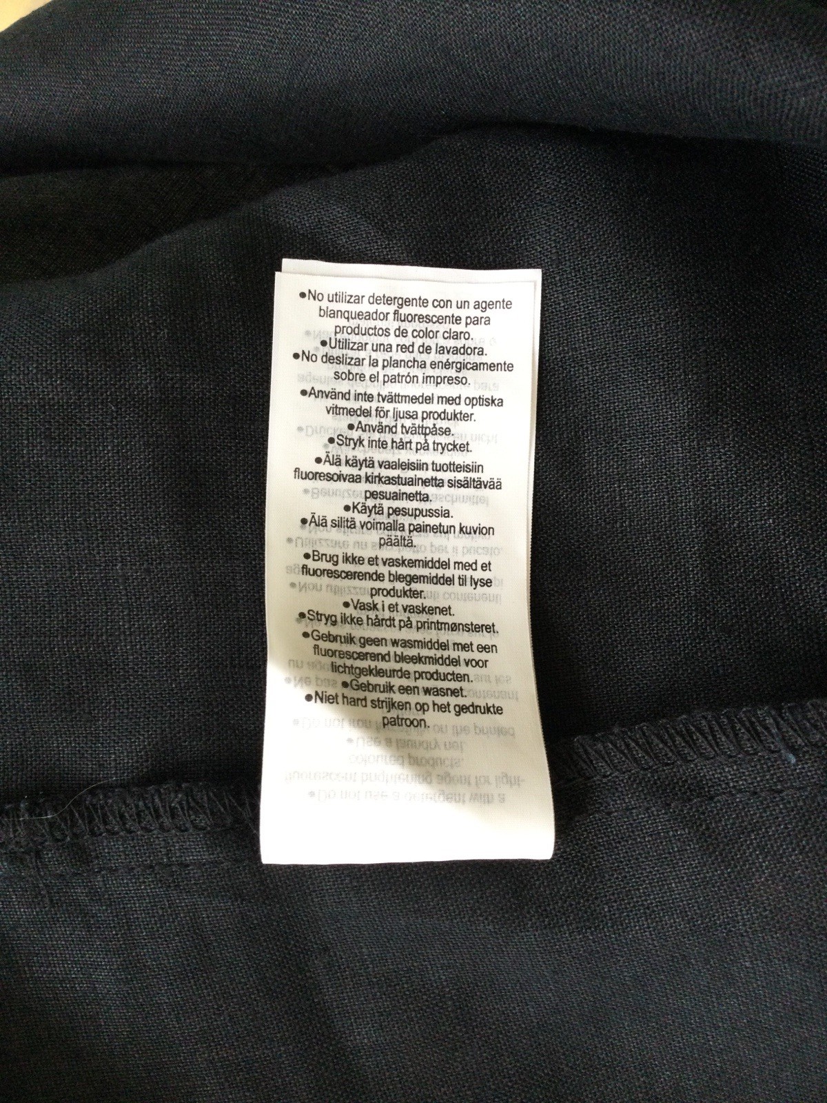 Muji Linen Button Up Black Relaxed Dress Size XS-S