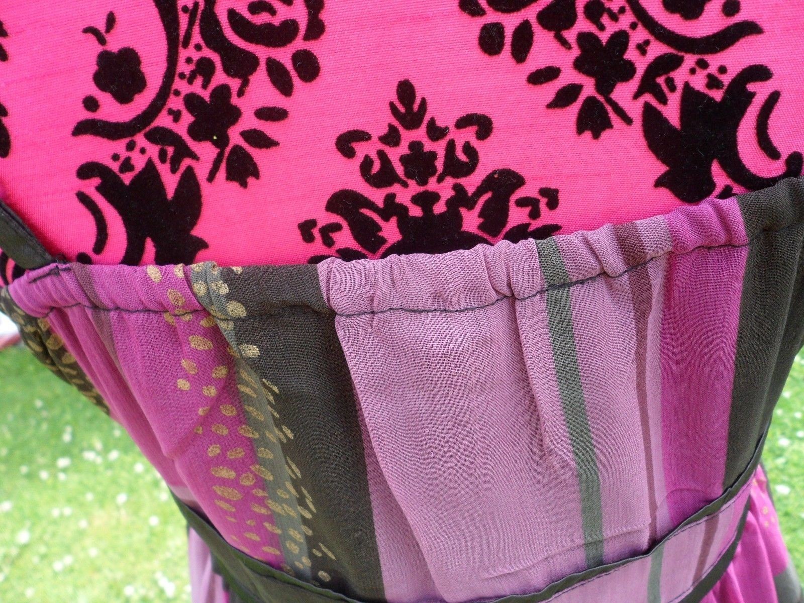 Principles Pink Multi And Black Strappy Maxi Dress Size 10 Holiday Wedding BNWOT