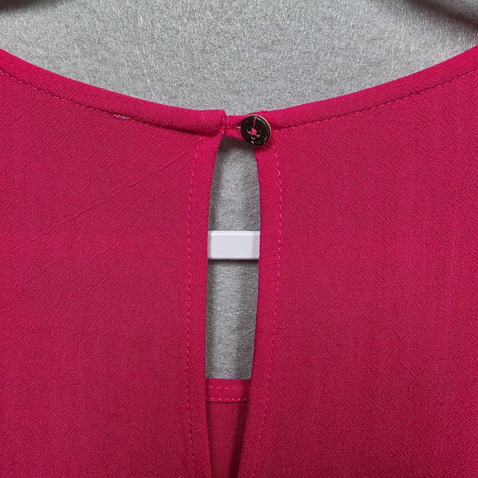 Falls Creek Pink Rayon Linen Tiered Maxi Dress Sz M High Low Trapeze Sleeveless