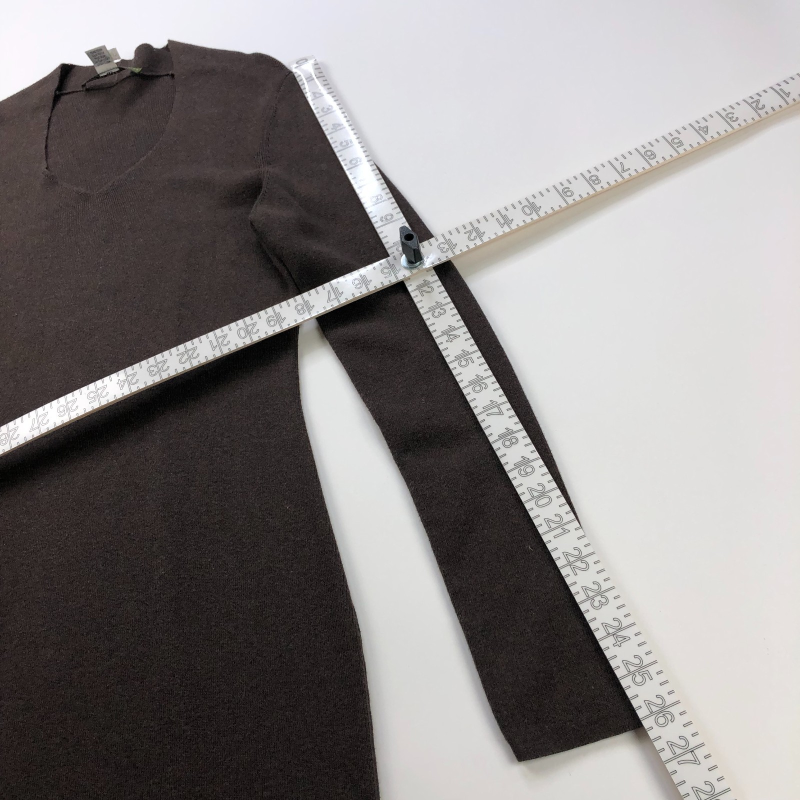 Peruvian Connection Medium Sweater Dress 100% Pima Cotton Midi Knee Brownie