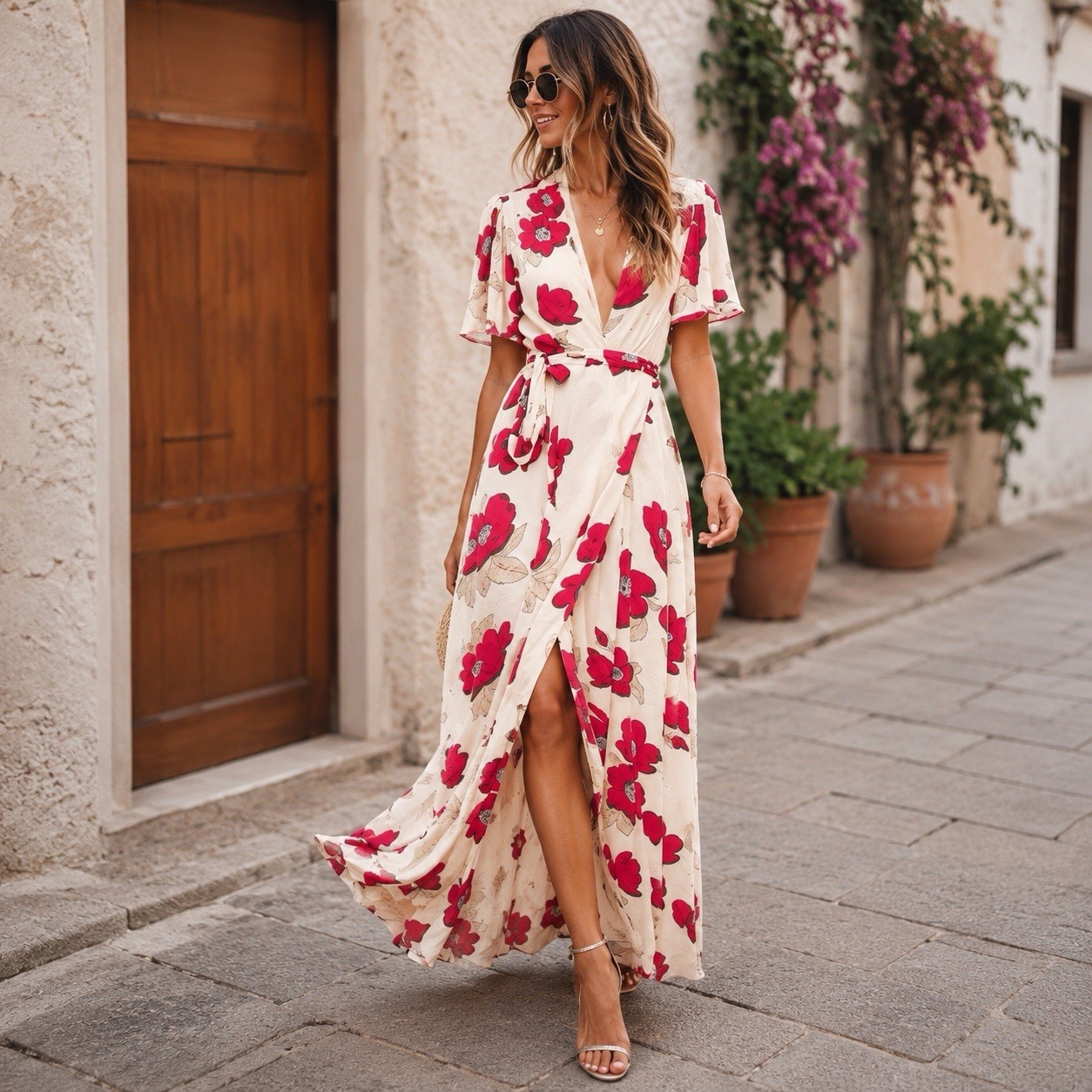 privacy please plaza floral wrap maxi dress boho Xs July Sale