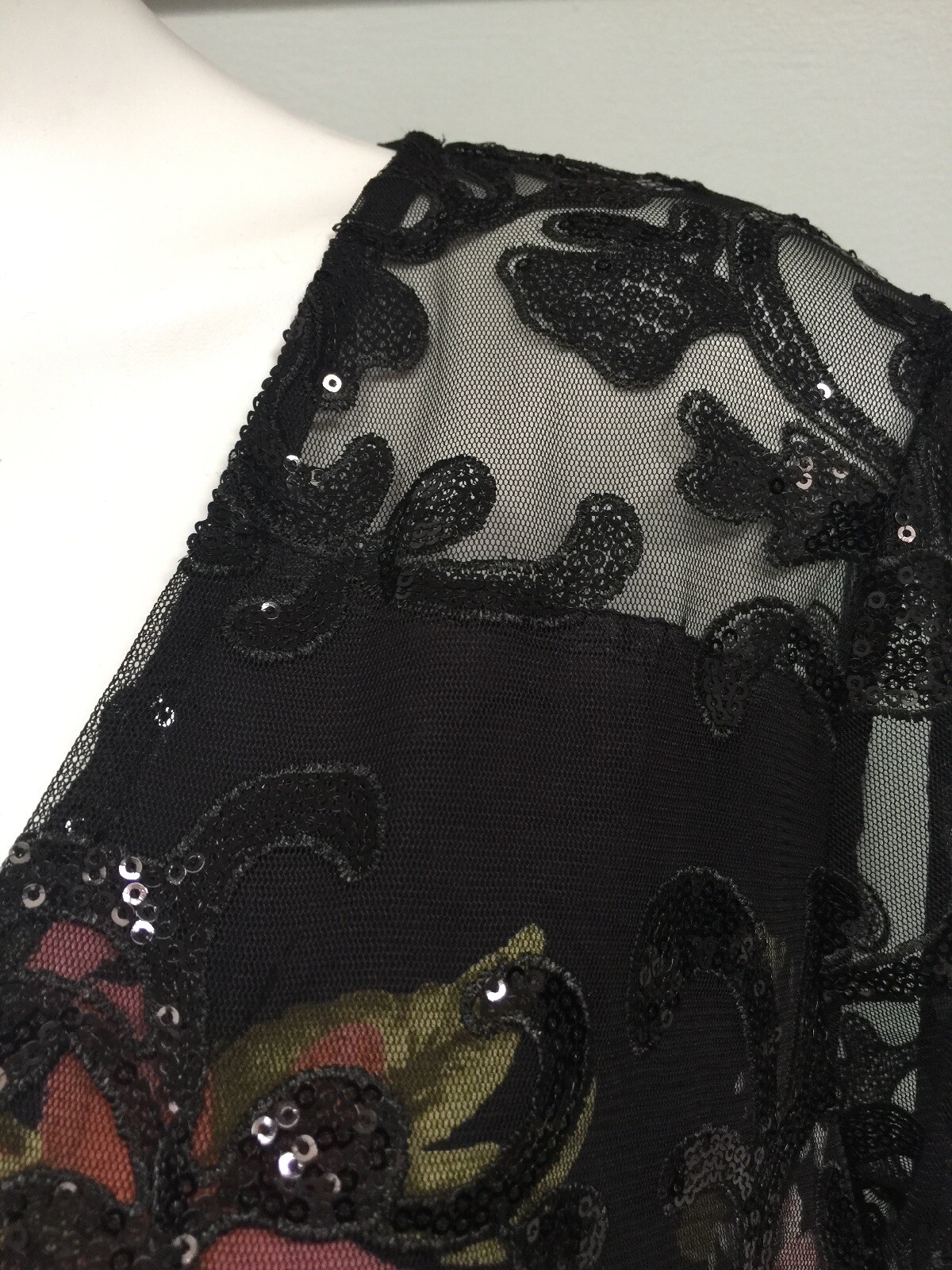 Free People Falling Flowers Frock Mini Dress Pink Black Sequins