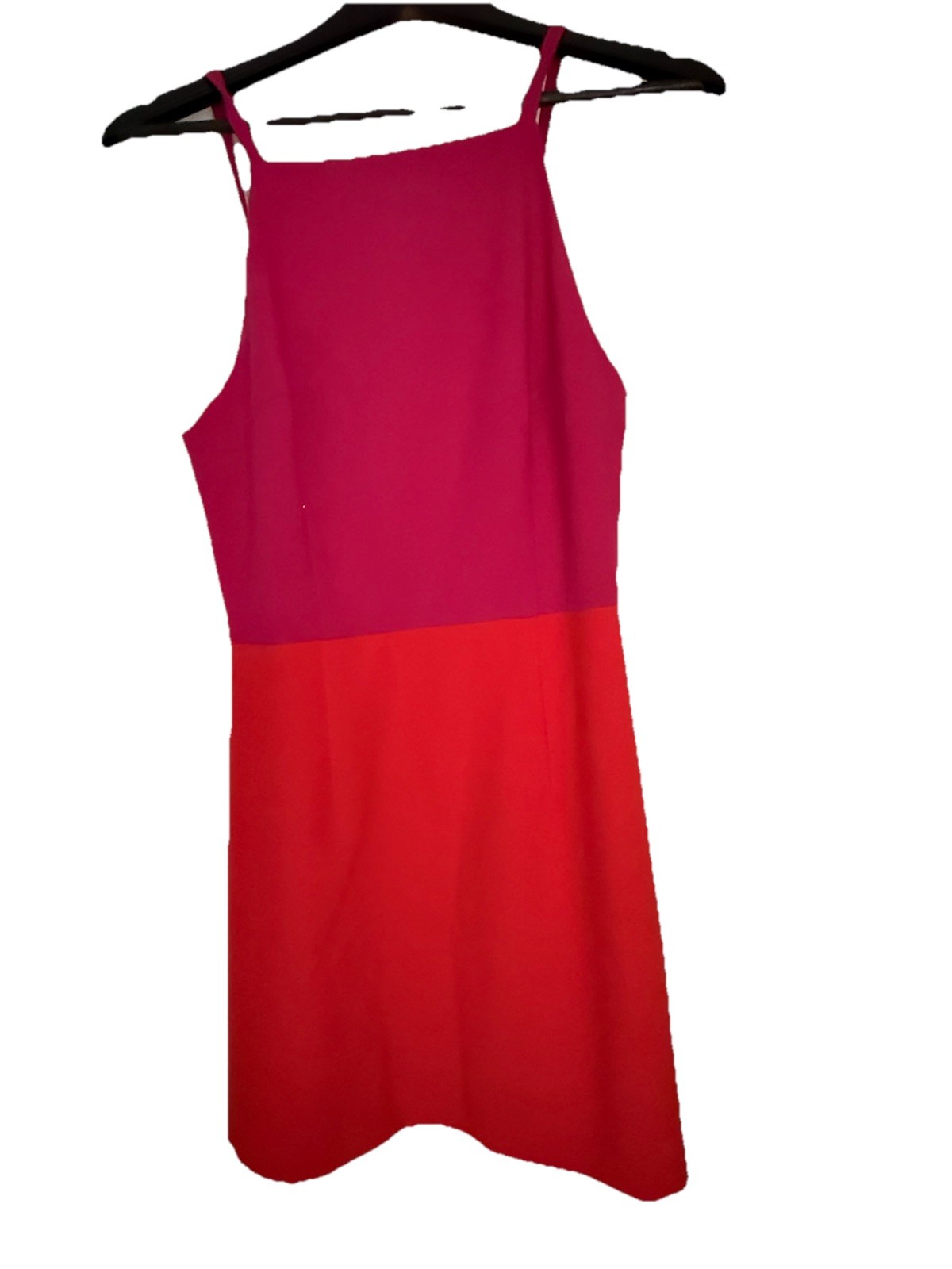 Women’s French Connection, Red And Fuchsia Spaghetti Strap Short Dress Size 6