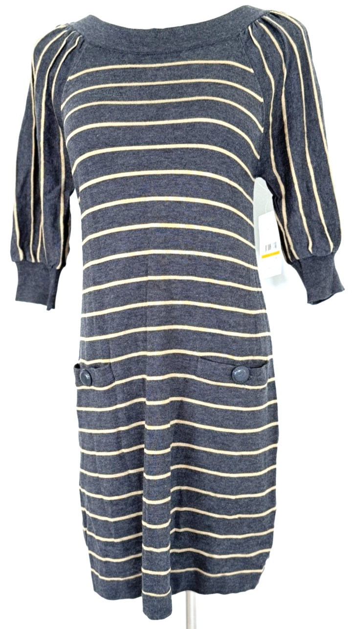 J Howard Womans Size S Dress Vintage Sweater Pockets 3/4 Sleeve New Dead Stock