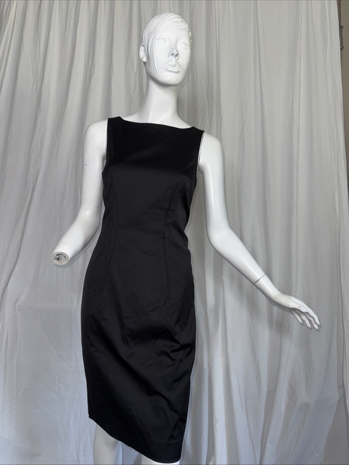 Martin + OSA Black Sleeveless Sheath Dress Womens 6 Classic Preppy Academia Mini