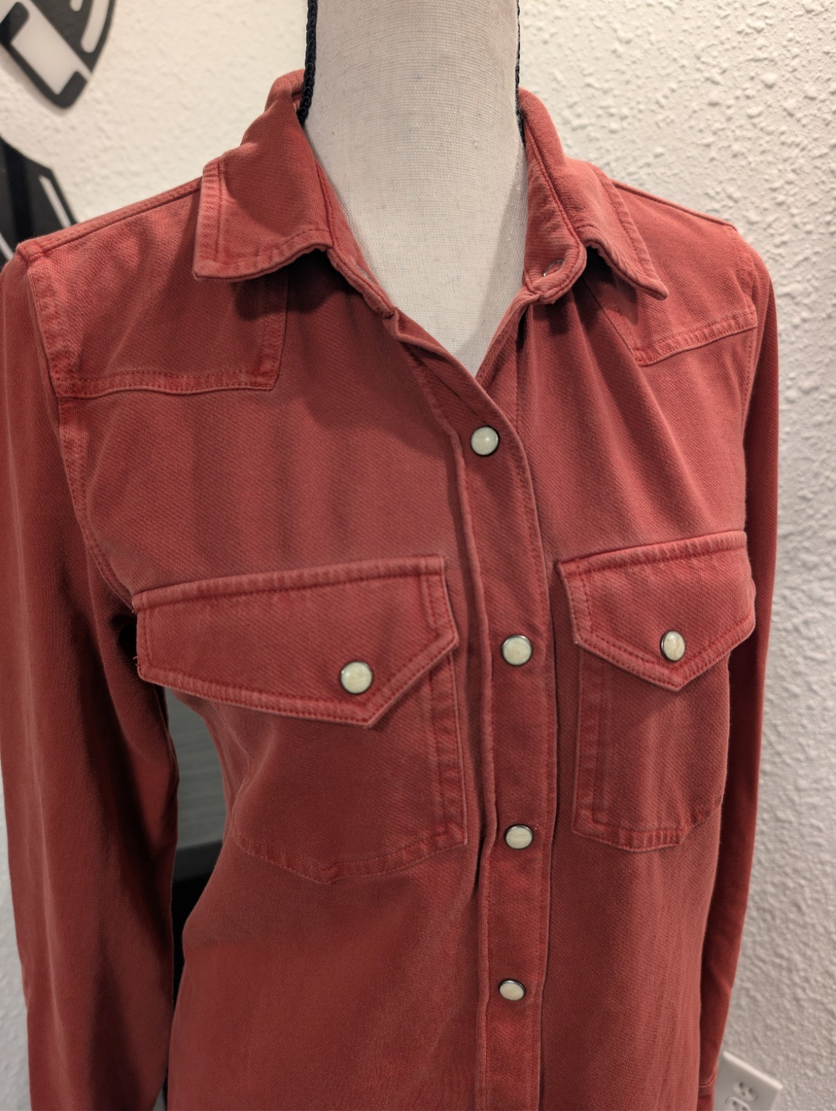 The Normal Brand Rust shirt dress, effortless, western style, utility, layering