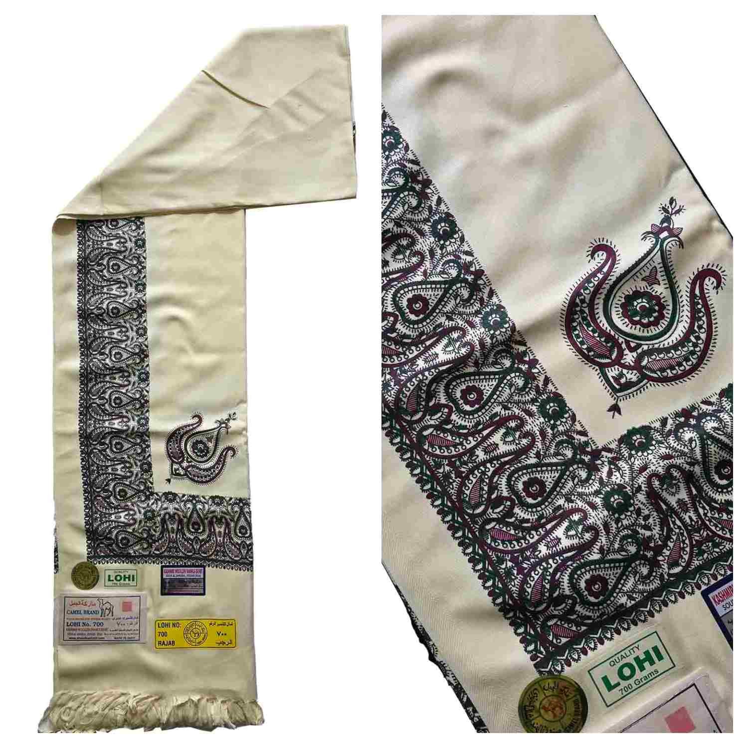 Premium Quality Yemeni Kashmiri Embroidered Shawl Parna Chadar 80″x 42″