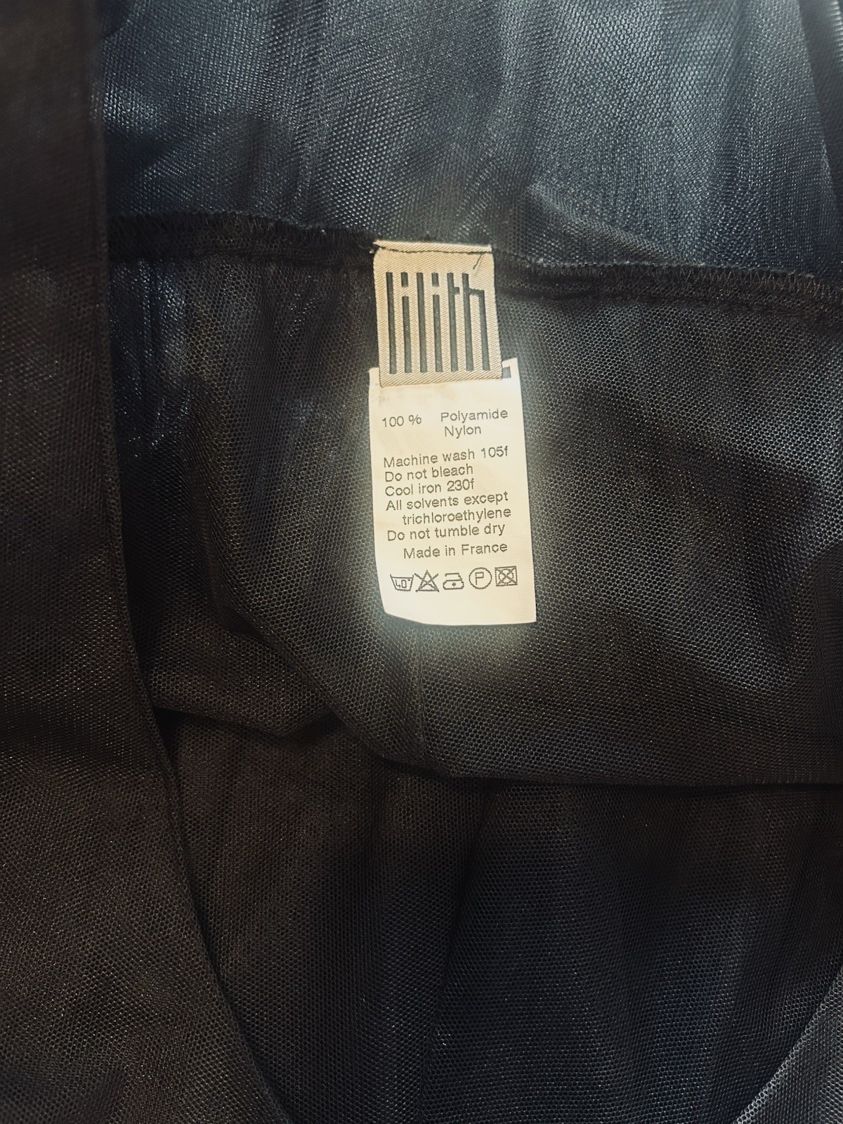 Lilith Paris Black Sheer Tulle Bubble Hem Midi Dress France Avant Garde L