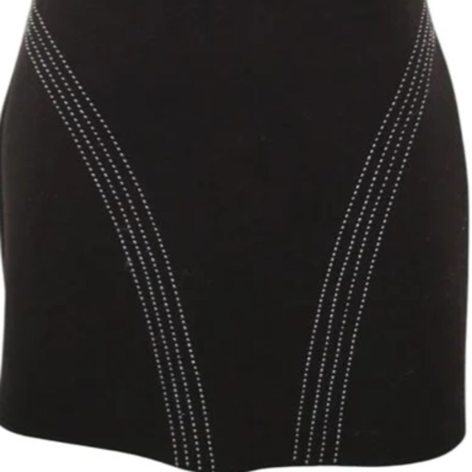 Maje Rokaya Contrast Stitch Scuba Neoprene Sleeveless LBD Mini Dress Medium EUC