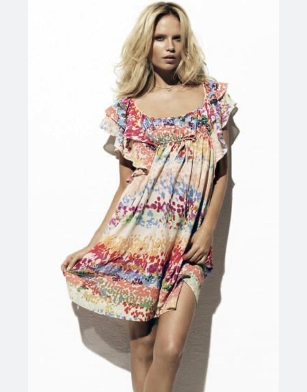 H&M Organic Garden Collection Dress Sz 4 Sheer Romantic A274 Recycled Materials