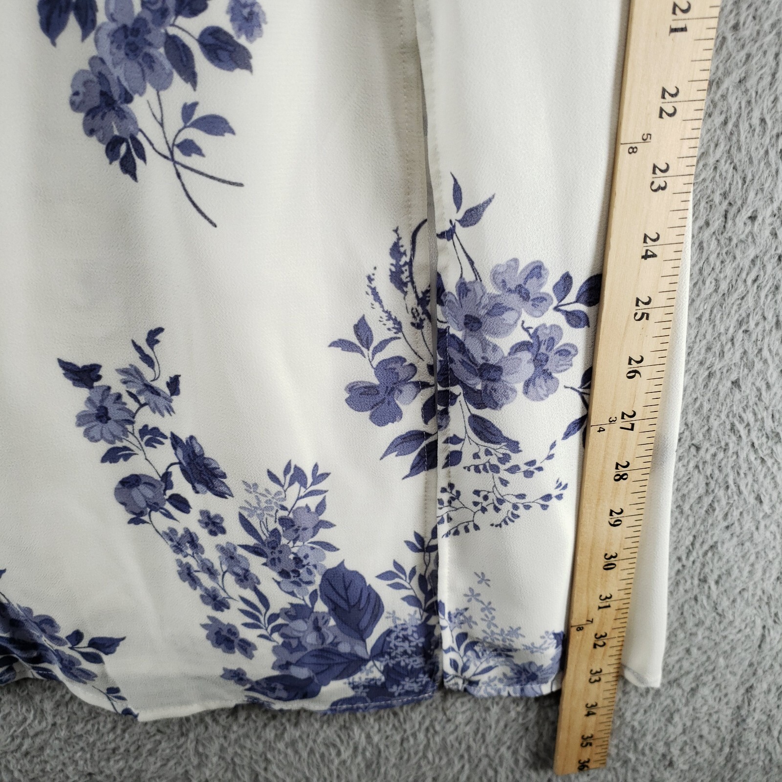 NLW Womens L Floral Pattern Strap Mini Dress Cotton White Blue