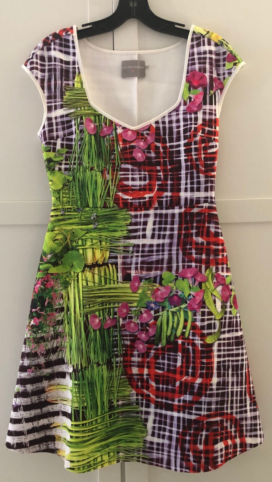 CLOVER CANYON Women’s A Line Dress Multicolor Floral, Size Large Spring