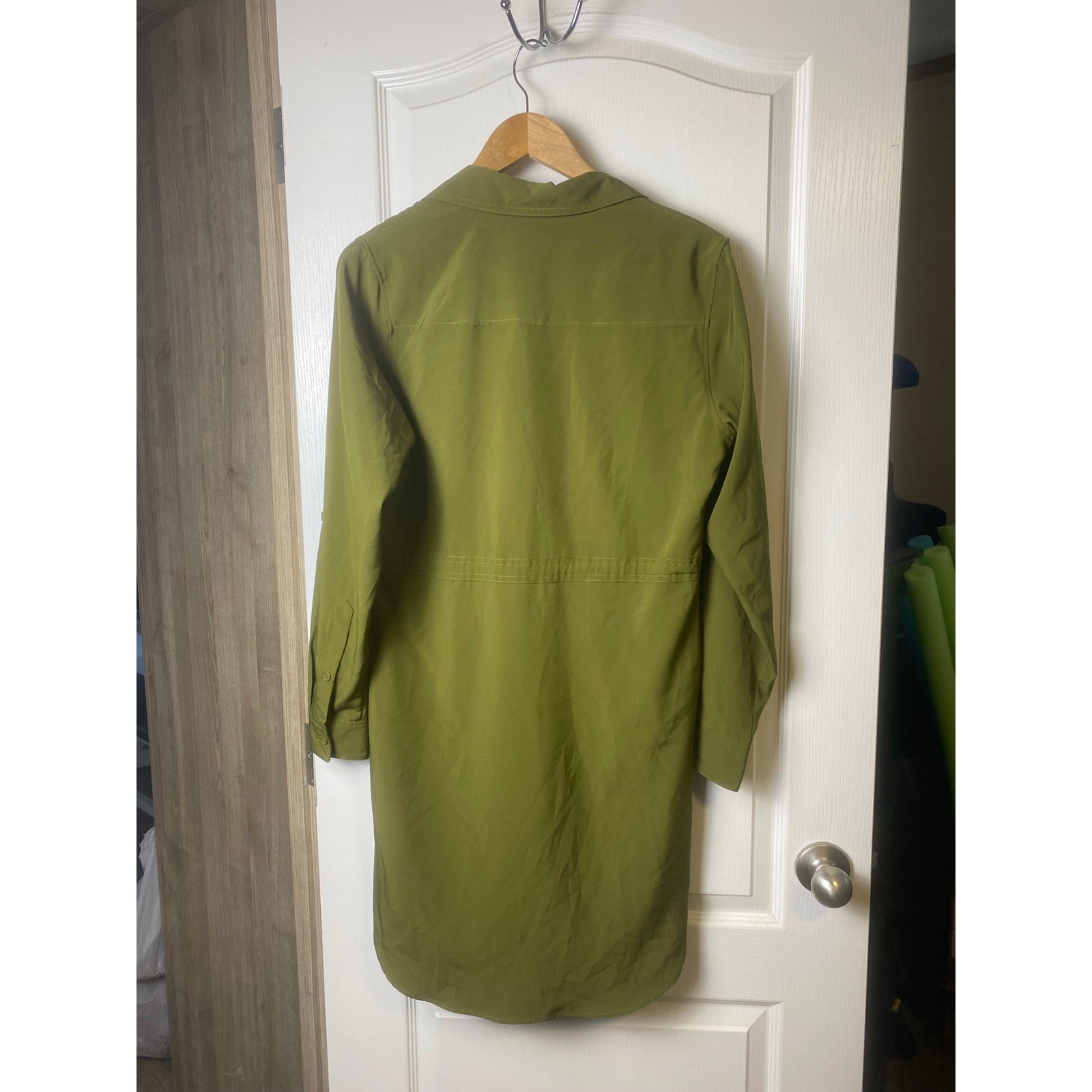 Shore to Summit Utility Tunic Mini Dress Avocado Outdoor Women’s Size Small