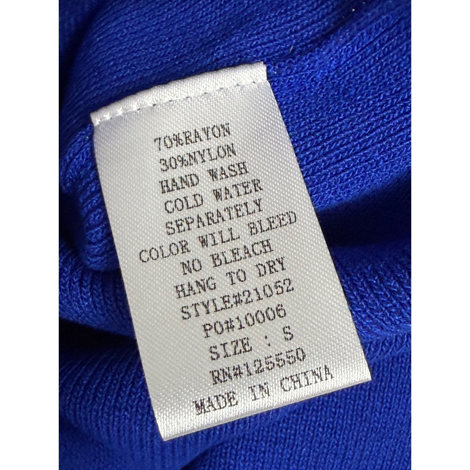 Hera Collection NWT Ribbed Bodycon Midi Women’s D Size S Royal Blue Side Slit