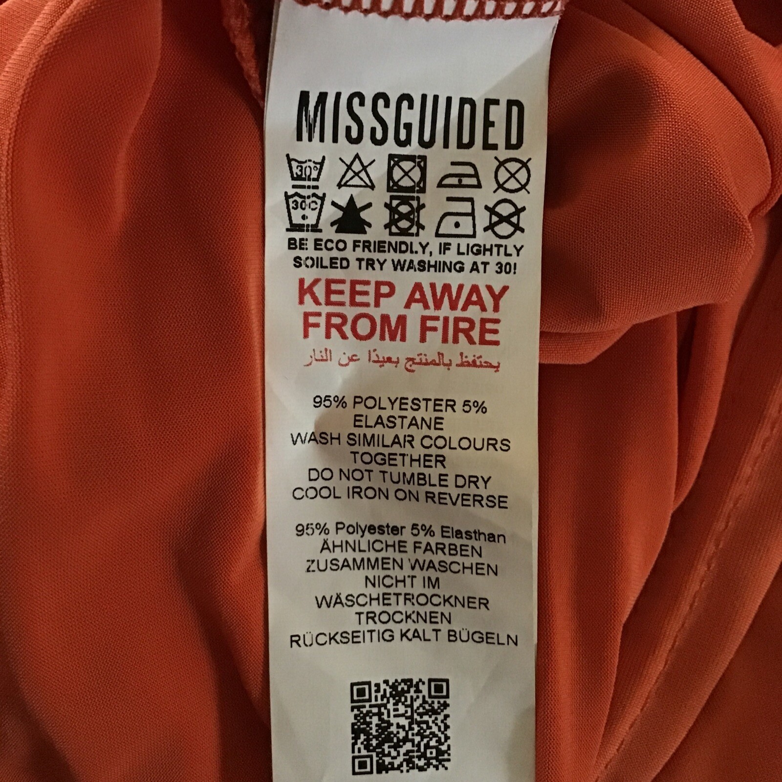Womens MISGUIDED MIDI DRESS CORAL ORANGE SUMMER SLINKY SINGLE LAYER UK10 BNWT