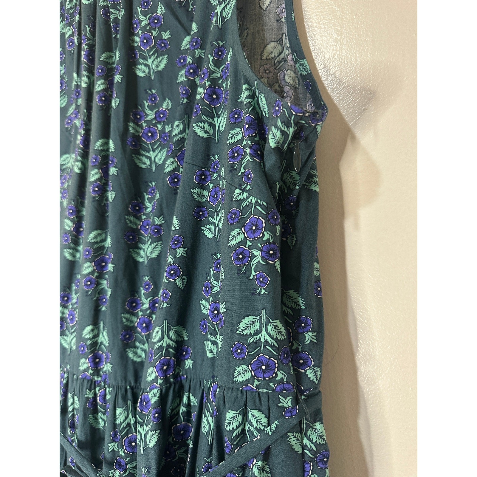 J. Crew Printed Mock Neck Tiered Midi Dress Warm Spruce Green Blue Size 16 NWT