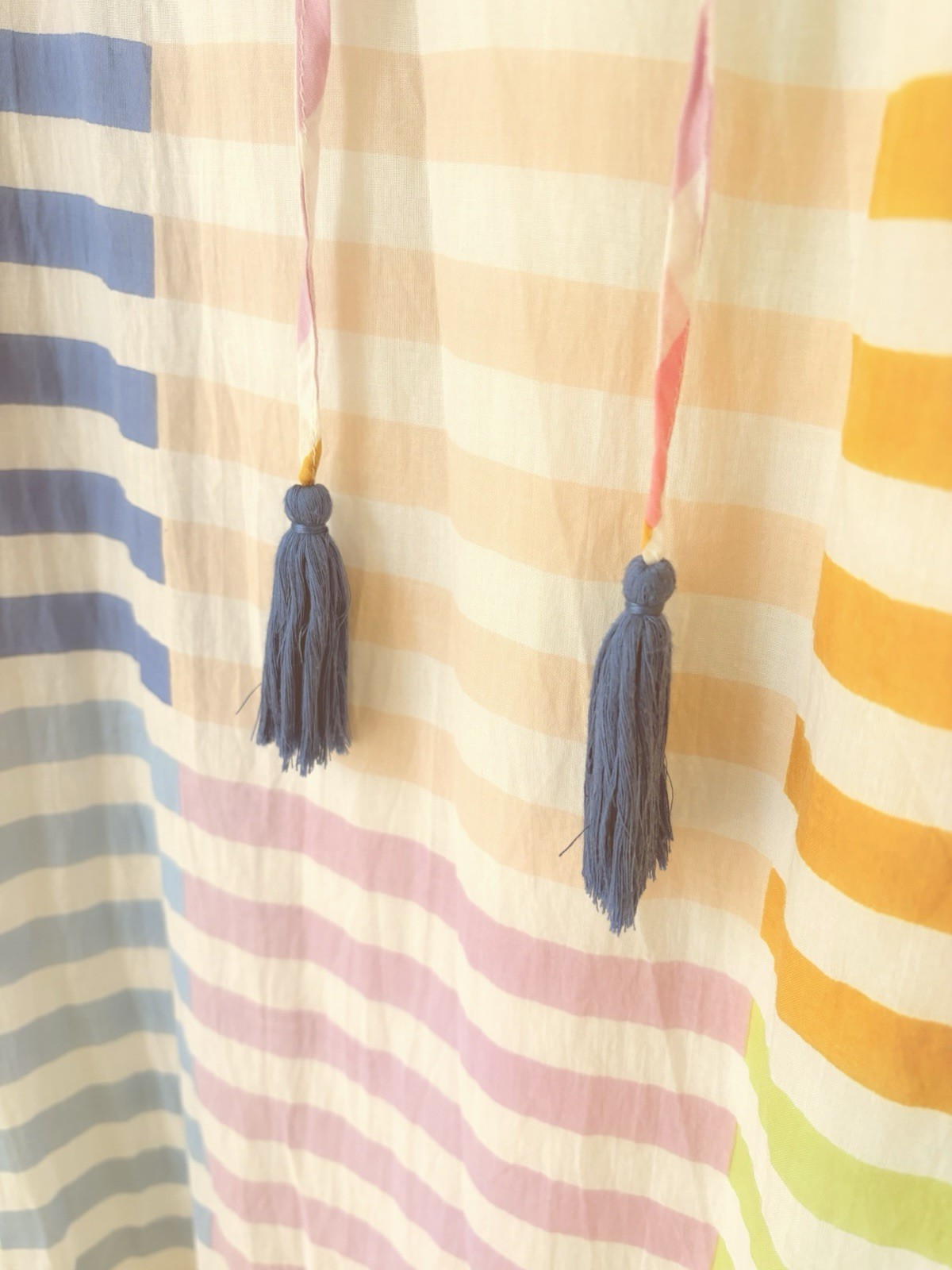 Sunshine Tienda Colorful Stripe Copa Maxi Dress Sz Large Beachy Coastal Boho