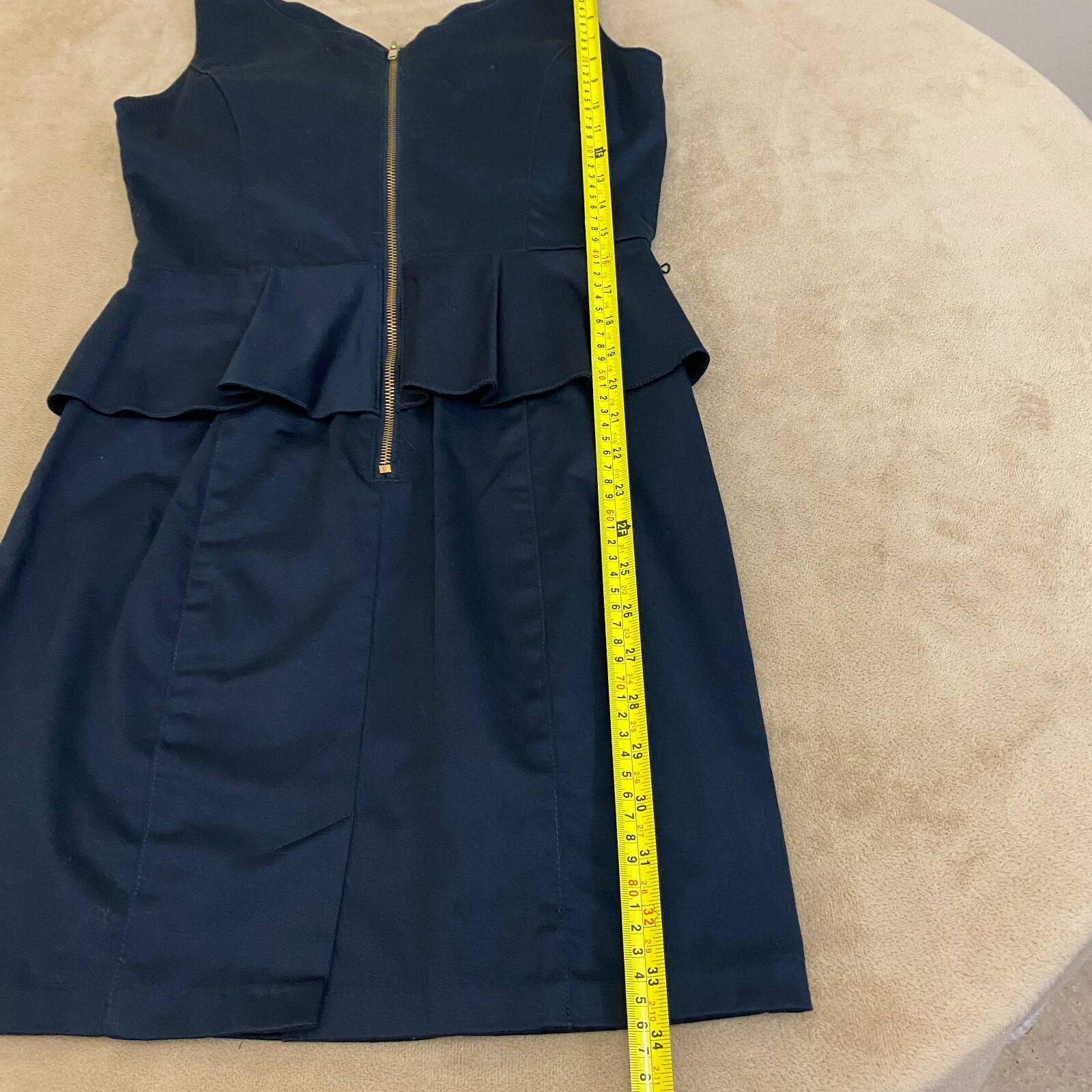 NWT XOXO Womens Navy Blue Sleeveless Wide Strap Zipper Shift Dress Size 7/8 NEW