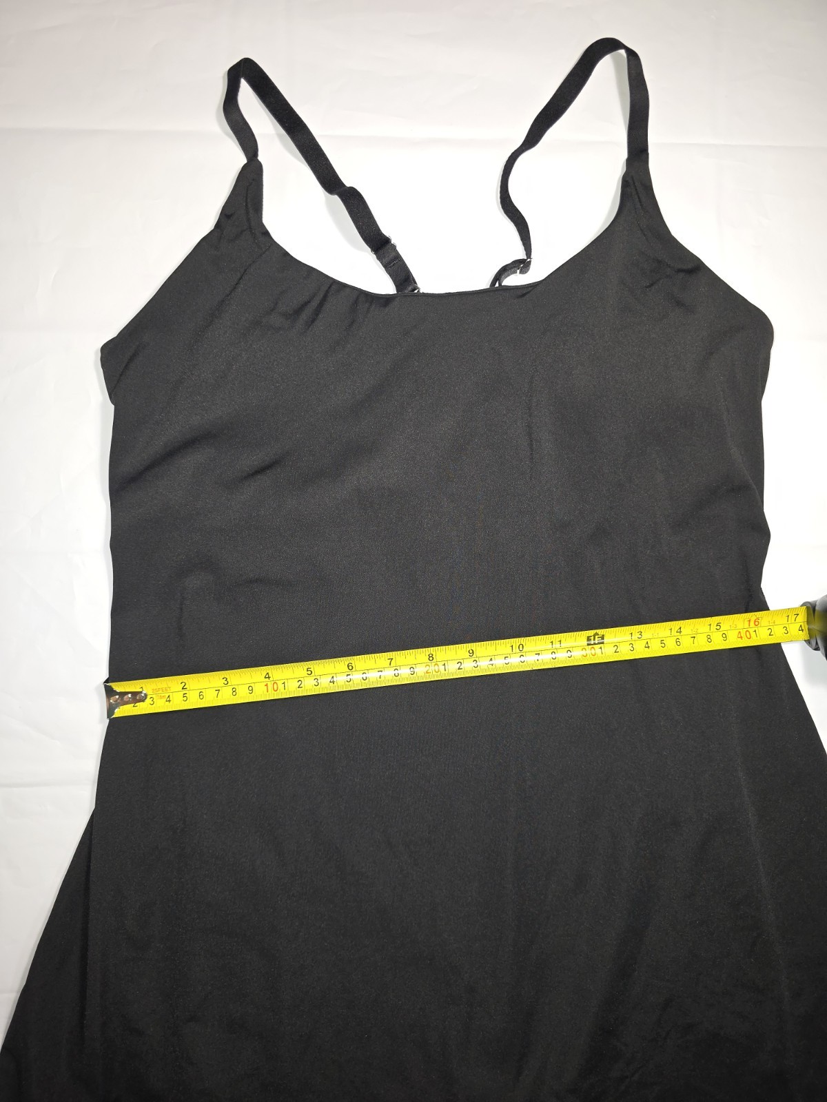 Ewedoos Women’s Black Spaghetti Strap Slip built in shorts&bra Dress size Large