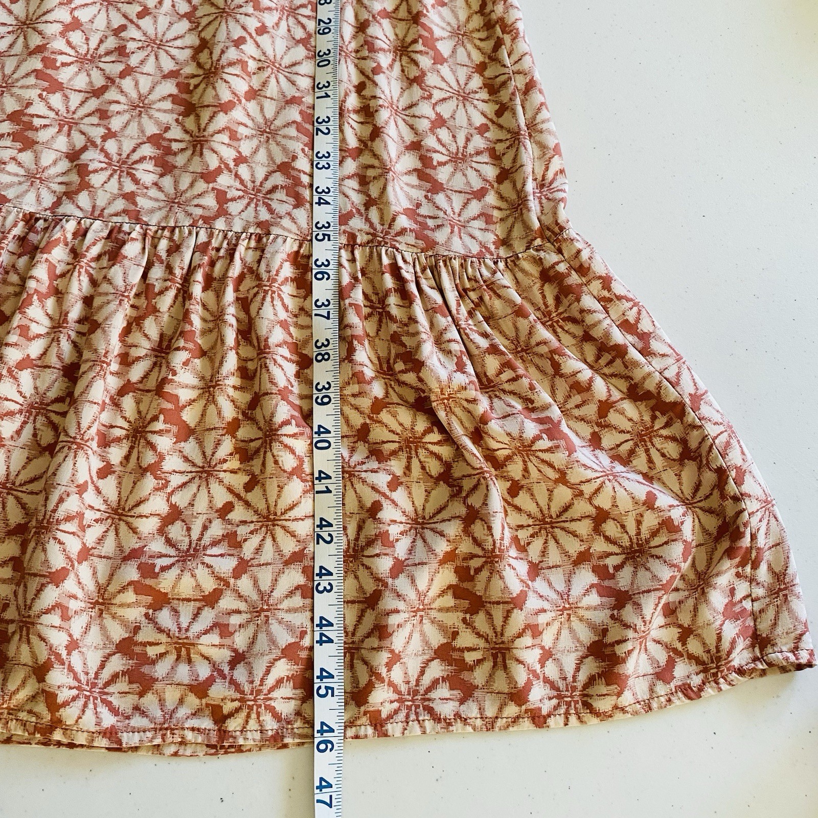 Gap Floral Maxi Dress Smocked Back Tiered Adjustable Straps Coral Size 2