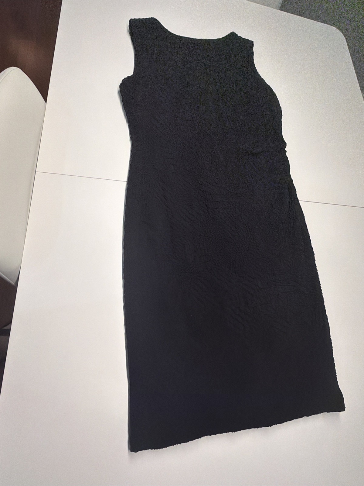 Joseph Ribkoff Ruched Women’s Black Sheath Sleeveless Timeless Dress Size 16