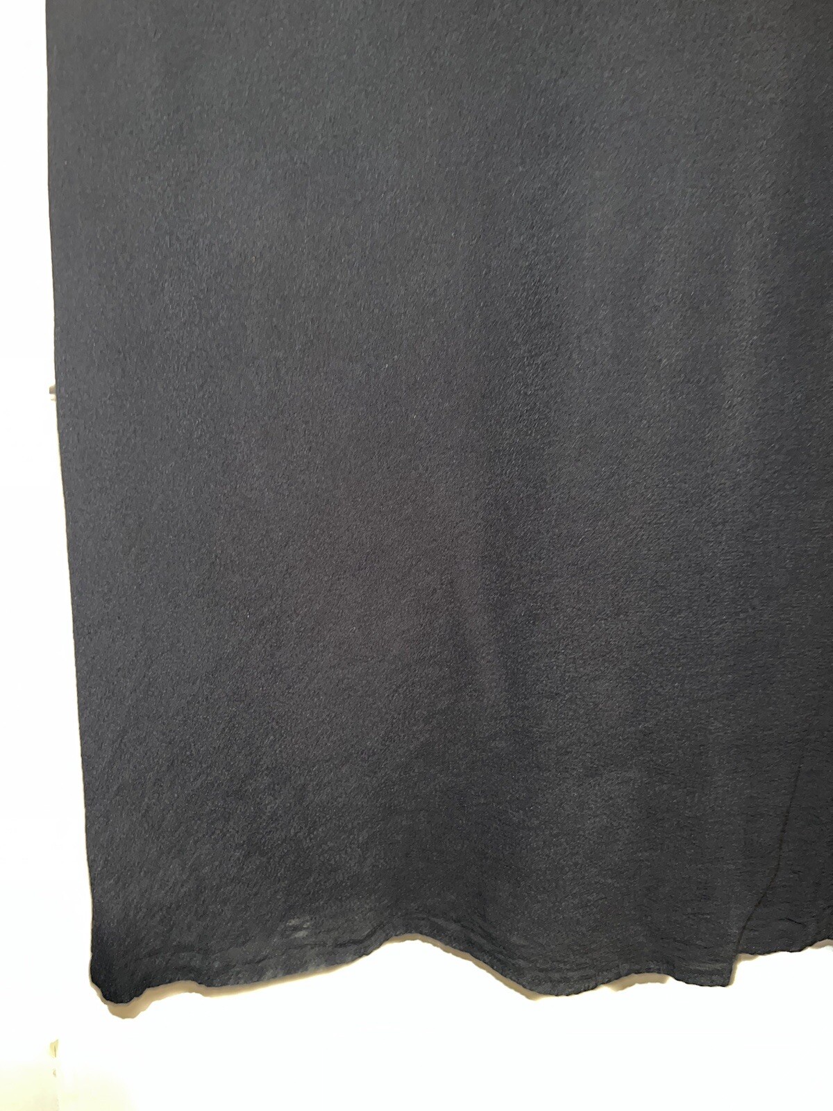 GHOST vintage black crepe long v-neck maxi dress Size L. c854
