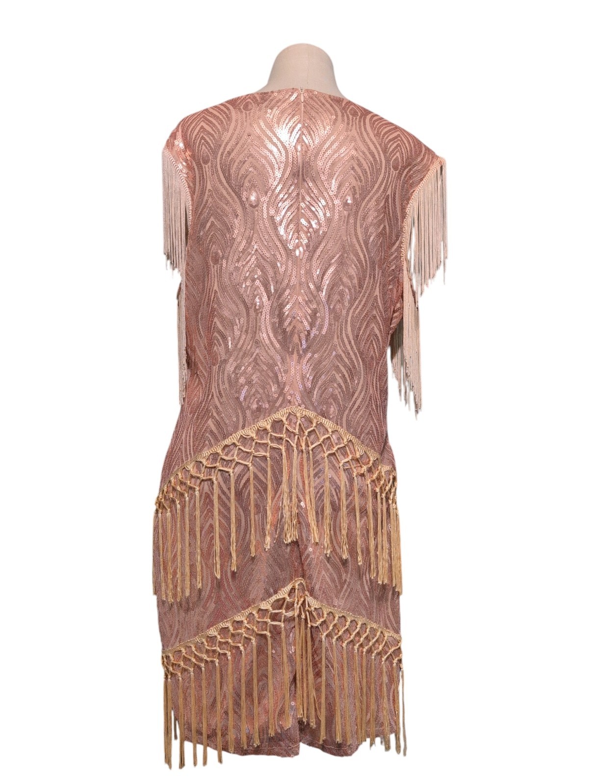 Babeyond Dress Tango Fringe Sassy Sequins Party Cocktail Club Fashion XXXL