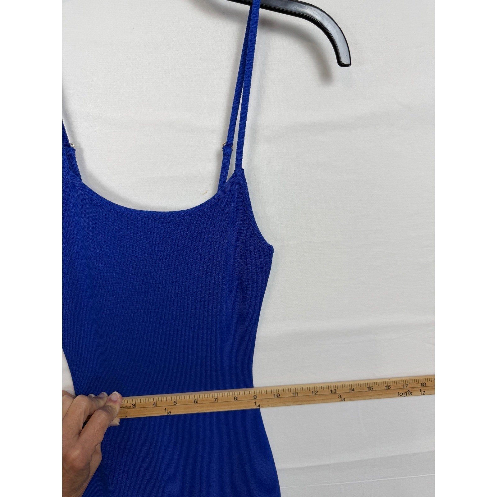 Hera Collection NWT Ribbed Bodycon Midi Women’s D Size S Royal Blue Side Slit