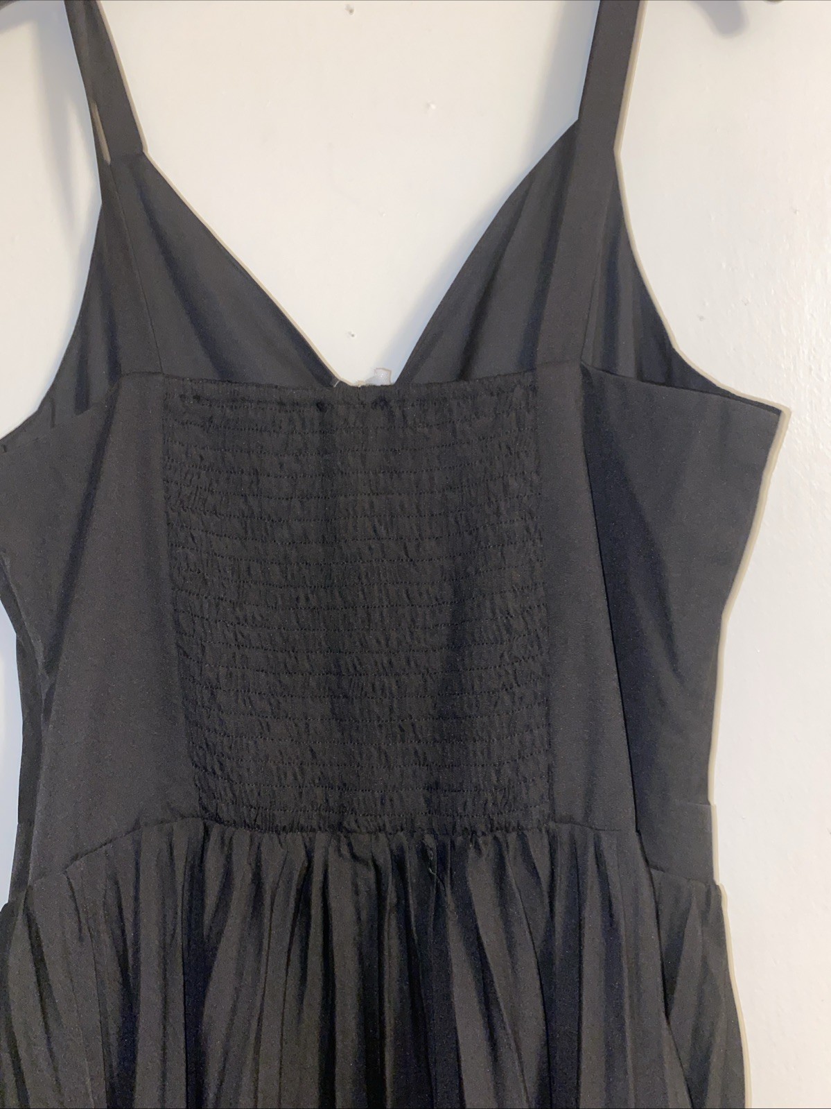 New Grace Karin Black Accordion Fit & Flare Small Strappy Tank Dress Sundress