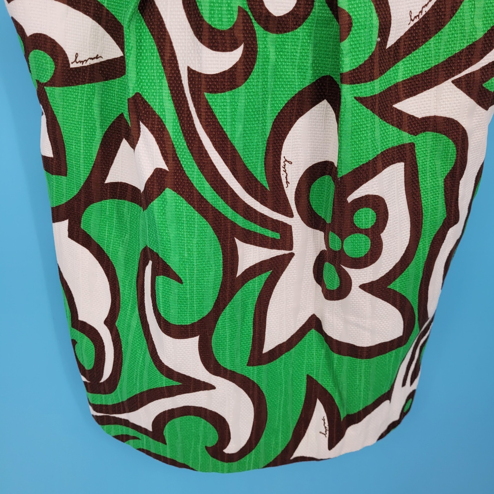 Milly Strapless Abstract Leaf Print Sheath Dress Women Size 4 Green Brown NWT