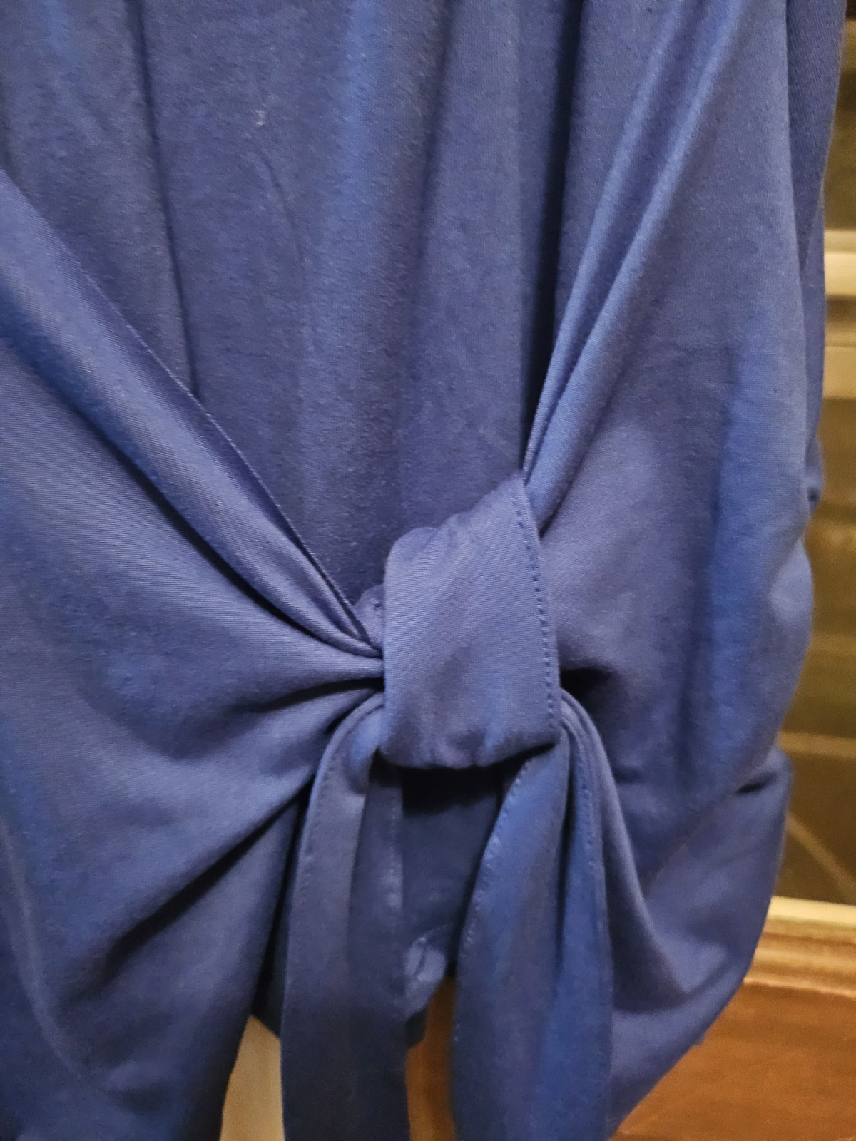 Athletic Type 1 Piece Shorts Set. Royal Blue. Bow In Front. Back Zipper.Small