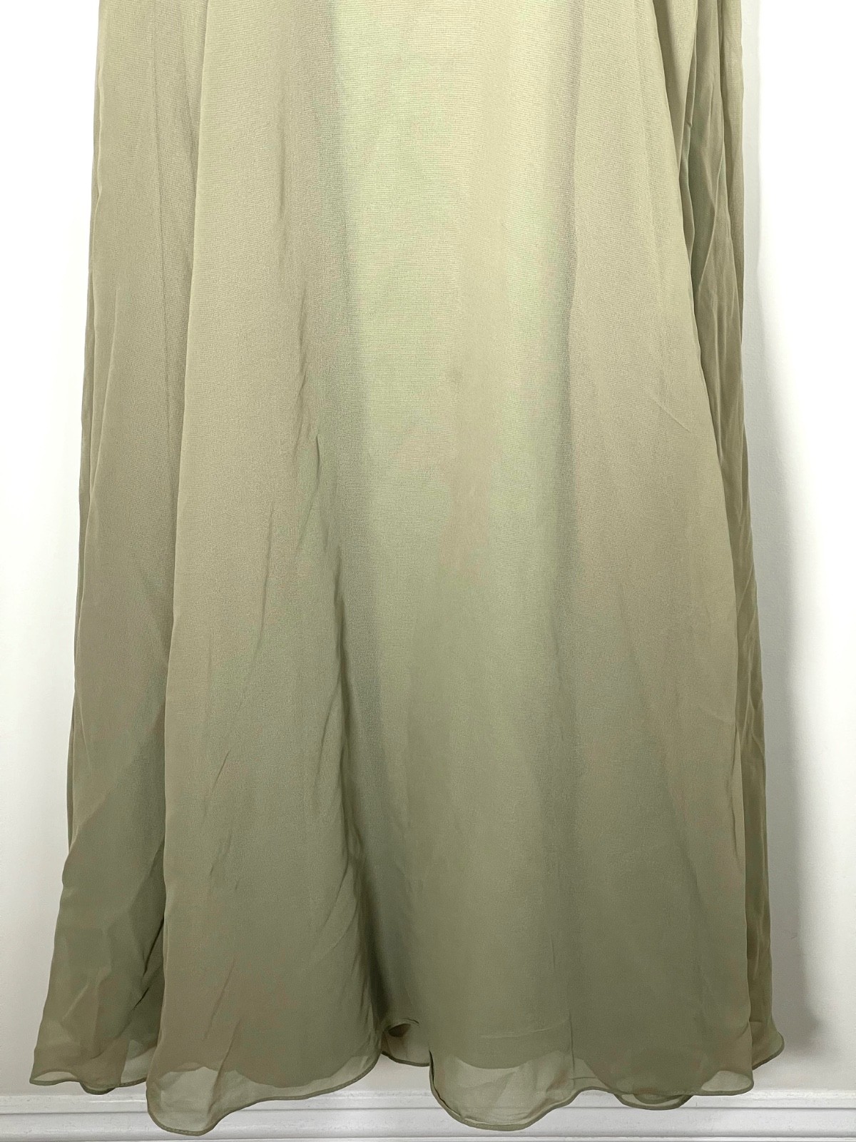 Stacees A-line Square Neckline Sleeveless Floor-Length Chiffon Dress Celadon 6