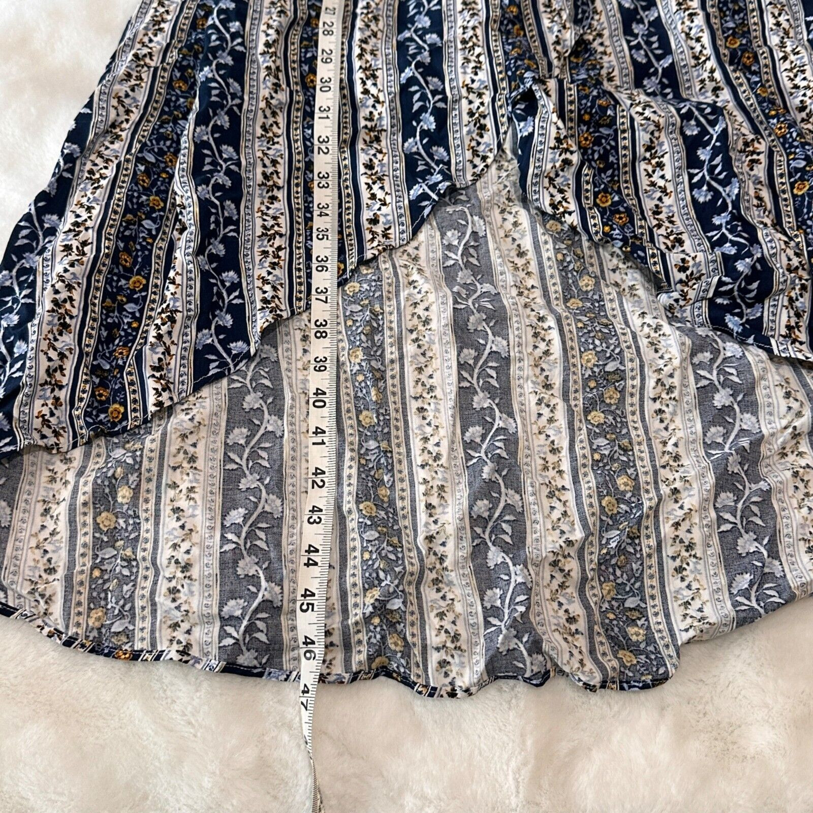 Justify Juniors Floral Hi-Low Boho Dress Size Large Off-Shoulder Button Front