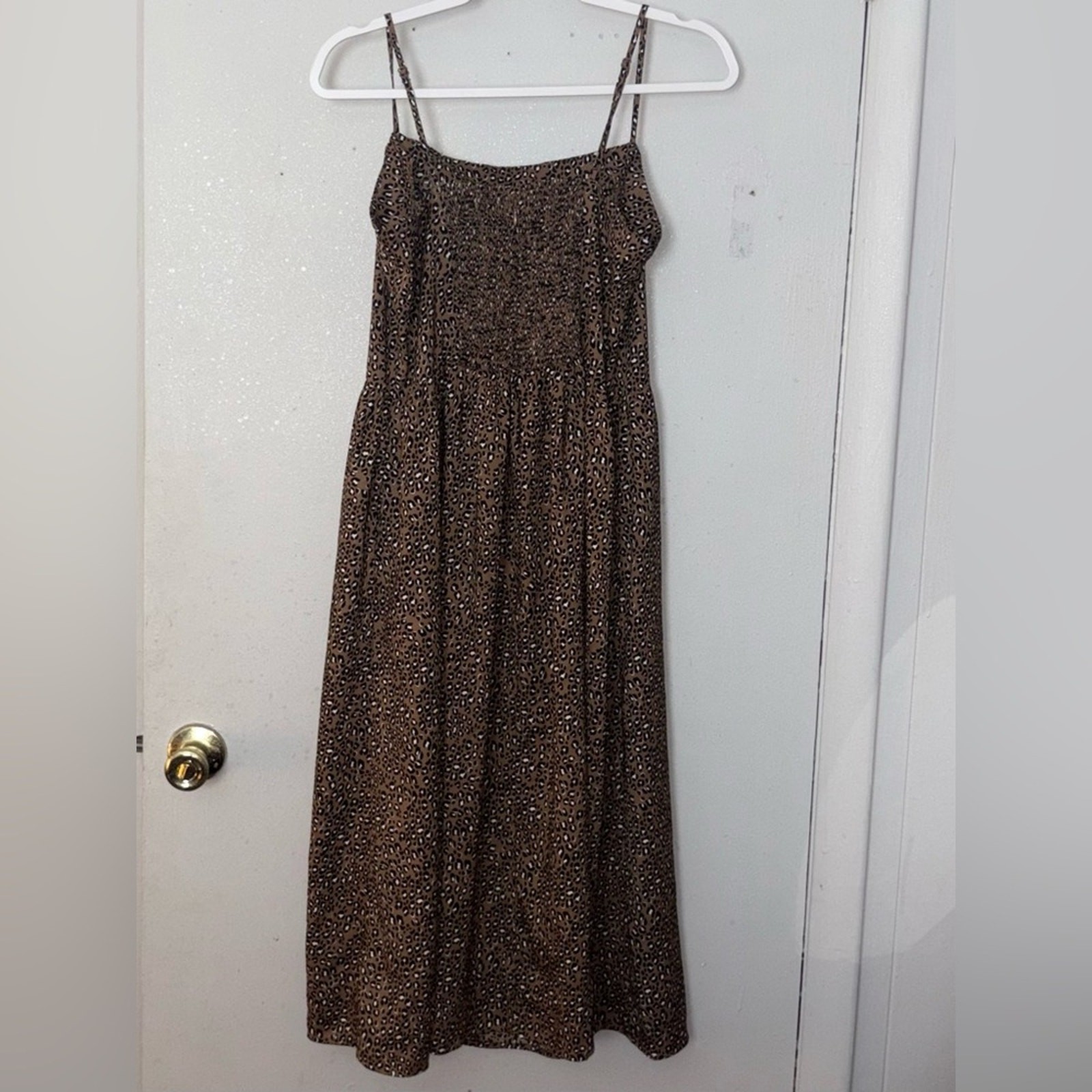 Goodthreads Women’s Georgette Smock-Back Cami Maxi Dress M