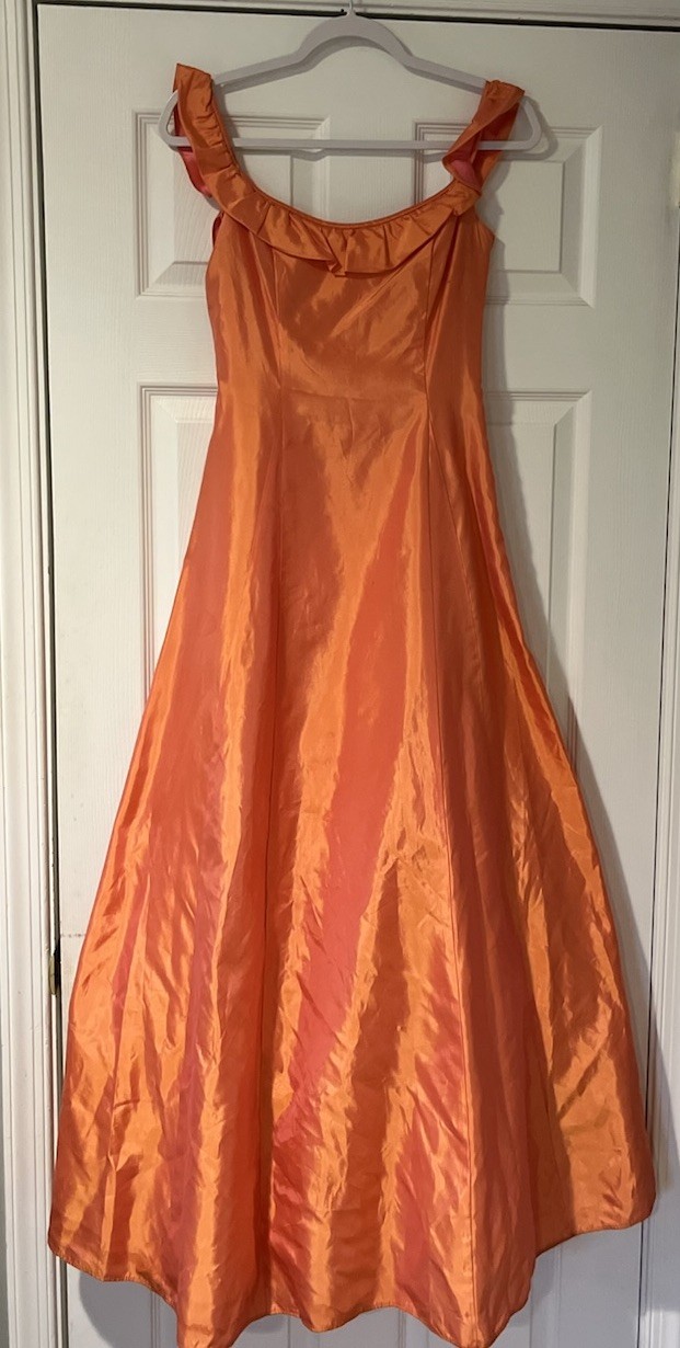 Vintage Jessica McClintock for Gunne Sax Ball Gown Sz 3 Coral With Pink A Line