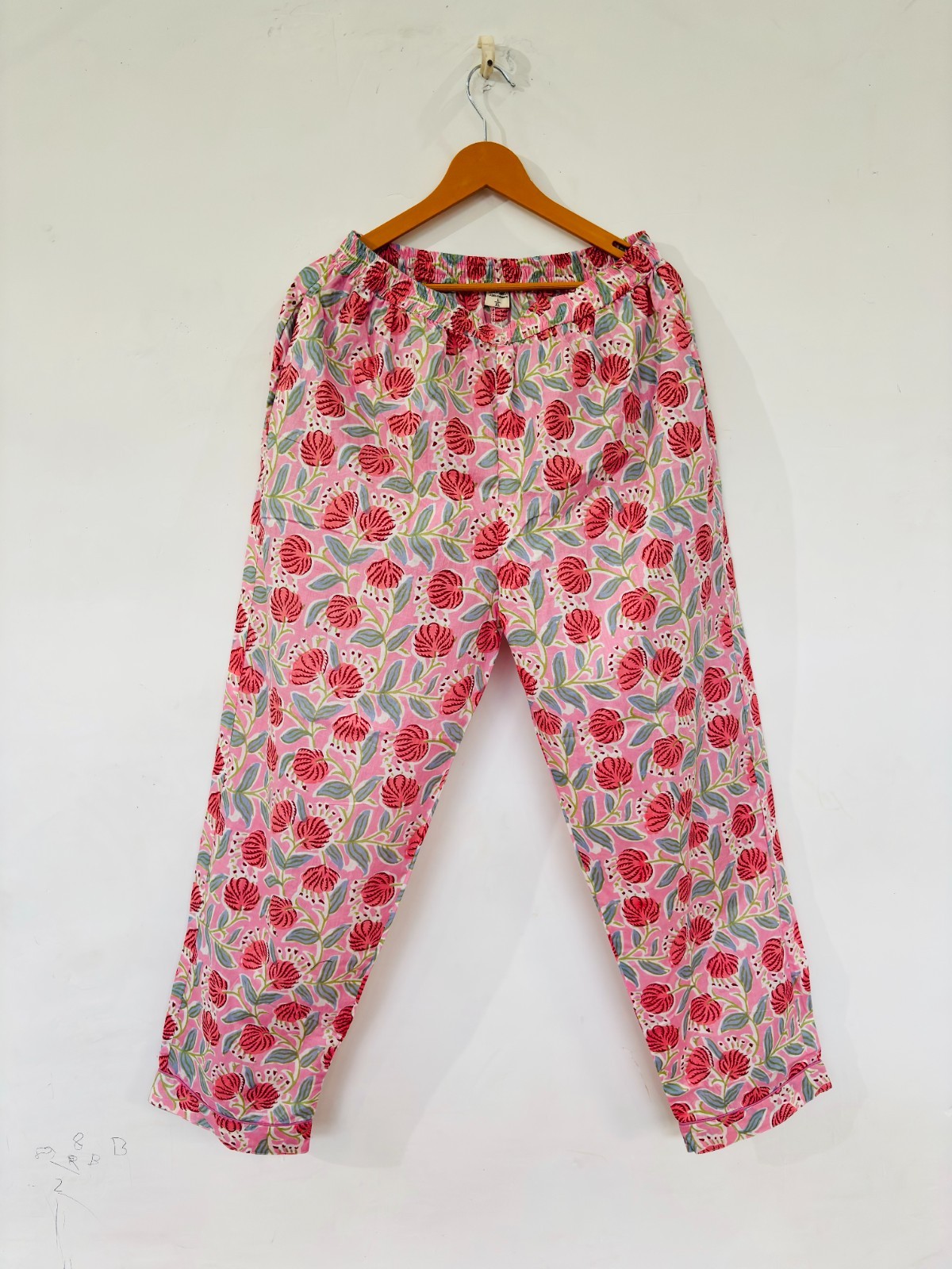 Flofal Print Cotton Pajama Set:Summer Loungewear night wear for woman’s giftitem