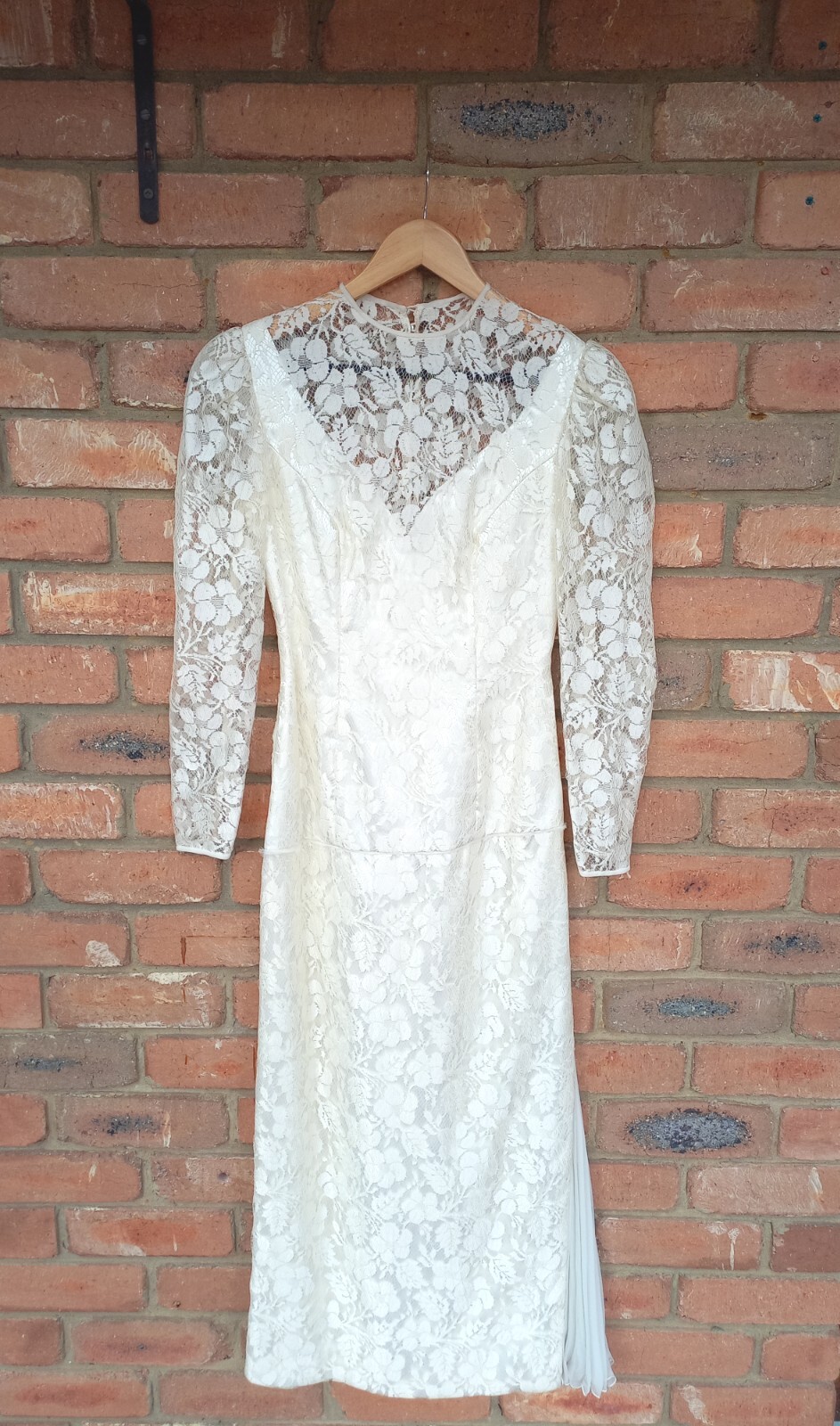 VTG 70s 80s Hildi Seiden Knopf Designer Wedding Dress Size 10 Formal Evening…