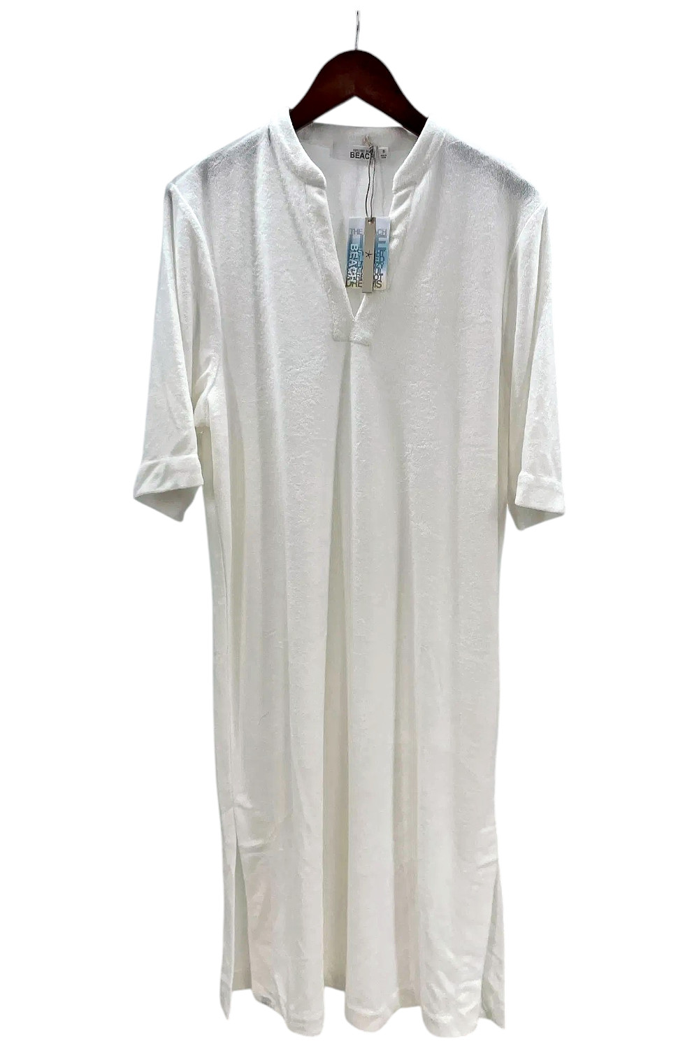 Barefoot Dreams Women’s Cozy Terry Placket Caftan SeaSalt