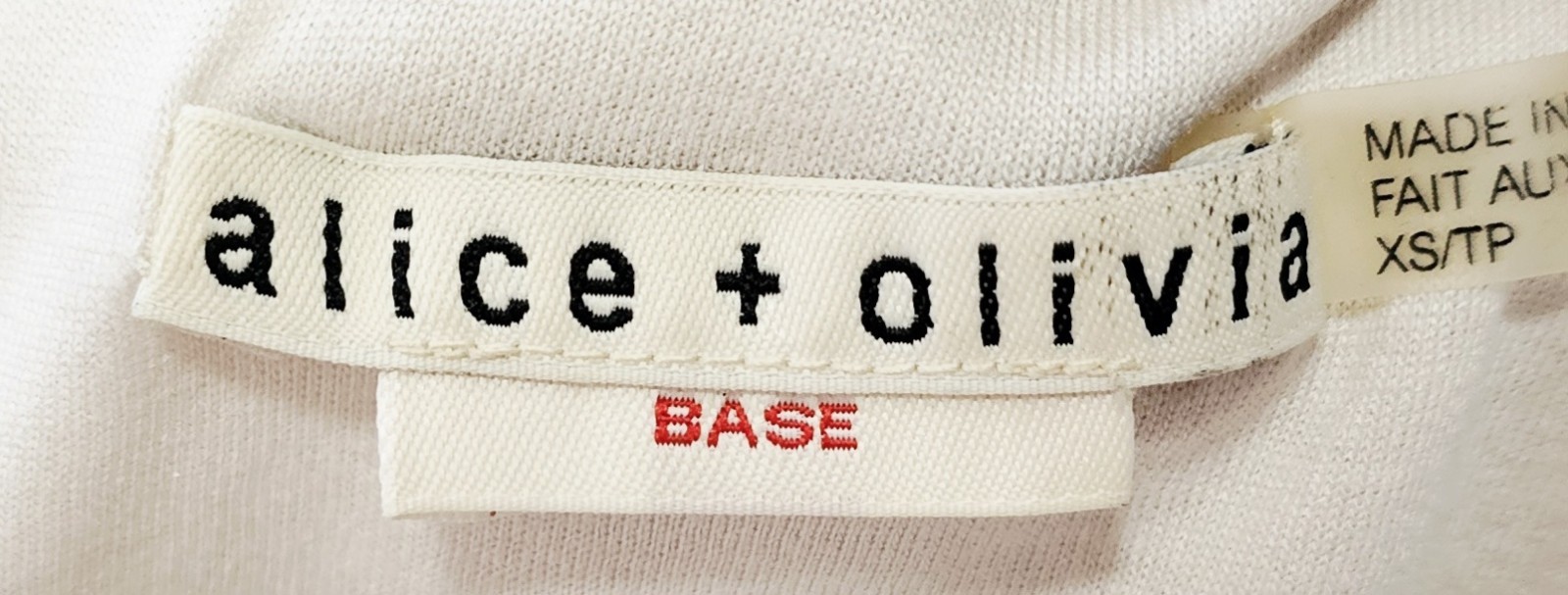 ALICE + OLIVIA Ivory Beige One Shoulder Asymmetric Jersey Silk Mini Dress XS