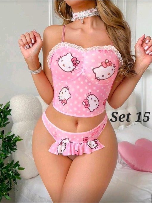 Women’s Hello Kitty Pajama Sets – 4 Different Styles