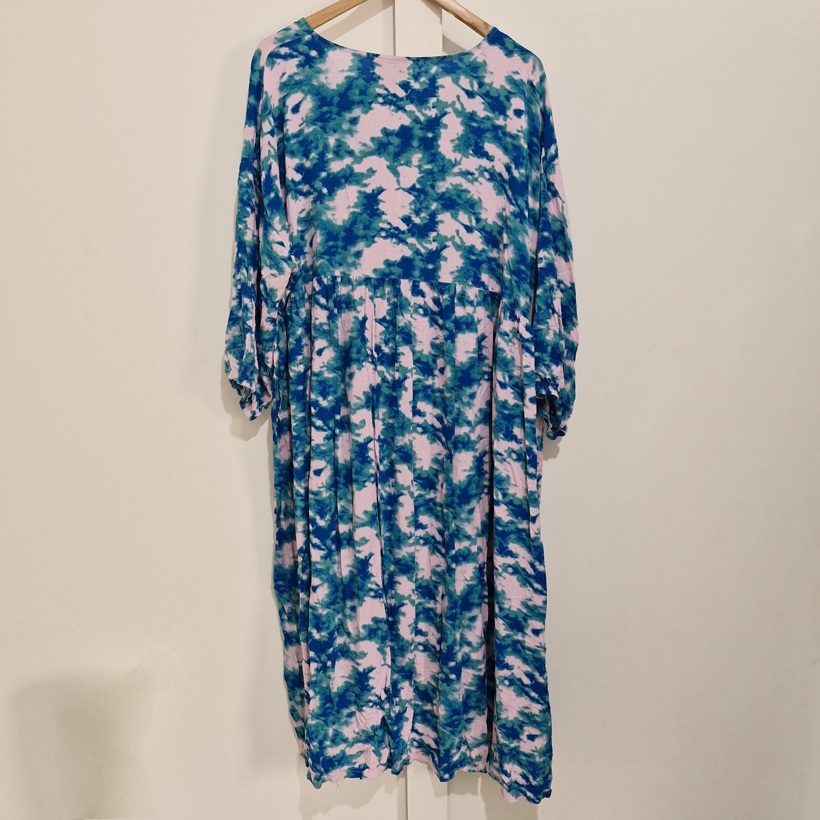 SHE STREET Colourful Print Boho Dress Pink Green Blue Tie Dye Size L One Size