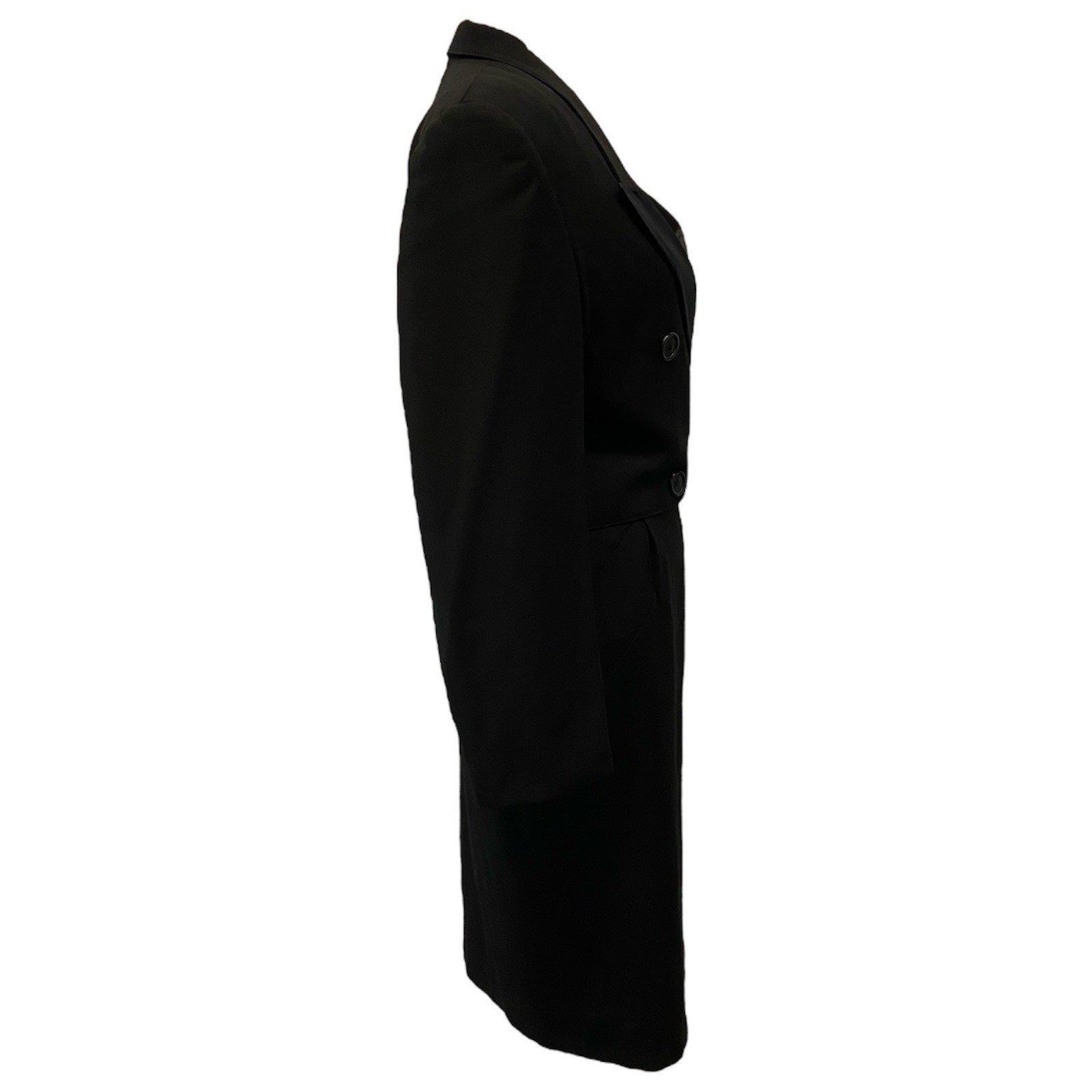 90s Gianfranco Ferre Studio 0001 Ferre Black Wool Blazer Dress Sz 6 NEEDS REPAIR