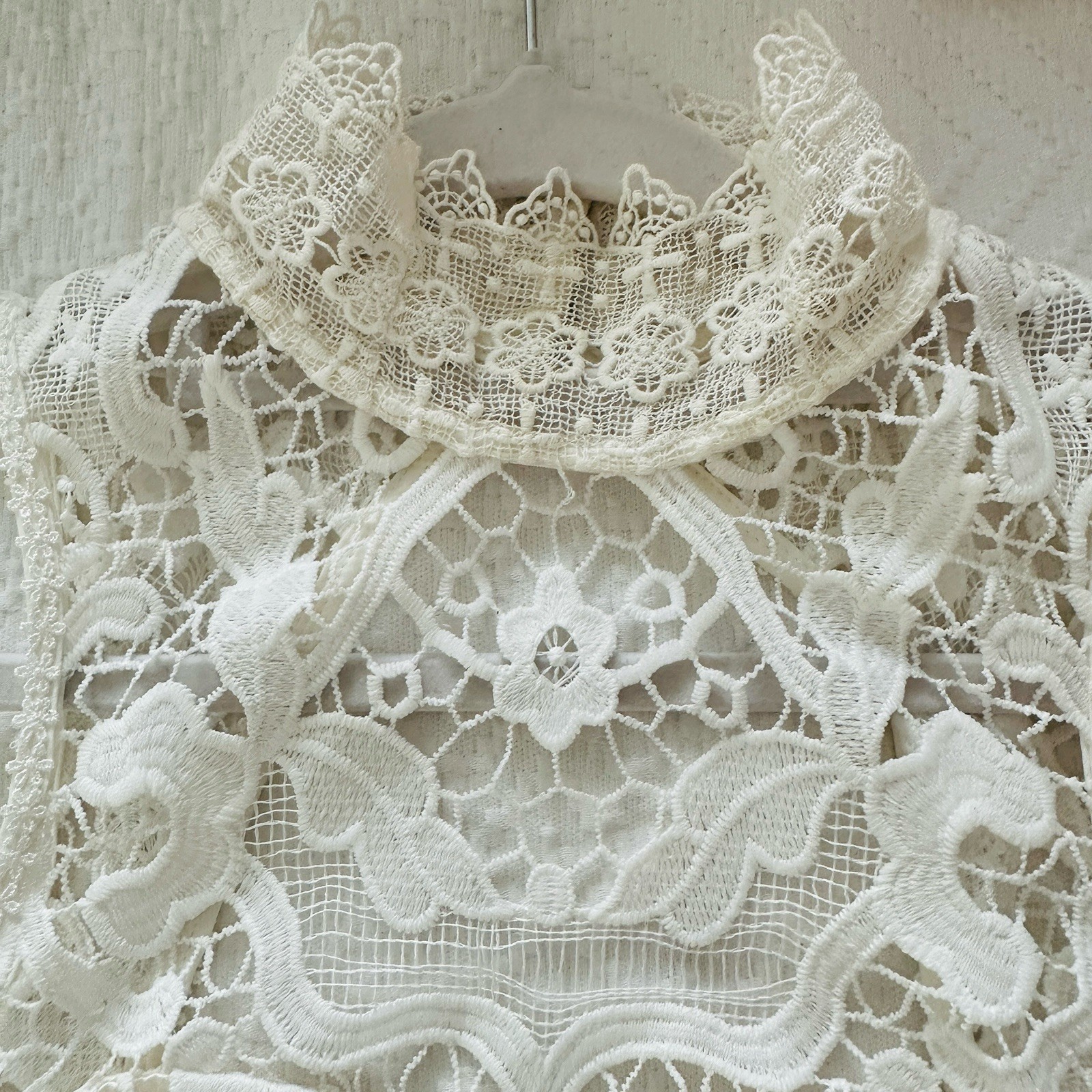 Spell Bride Edie Lace Maxi Gown Size XS High Neck Open Back Bridal Dress Train
