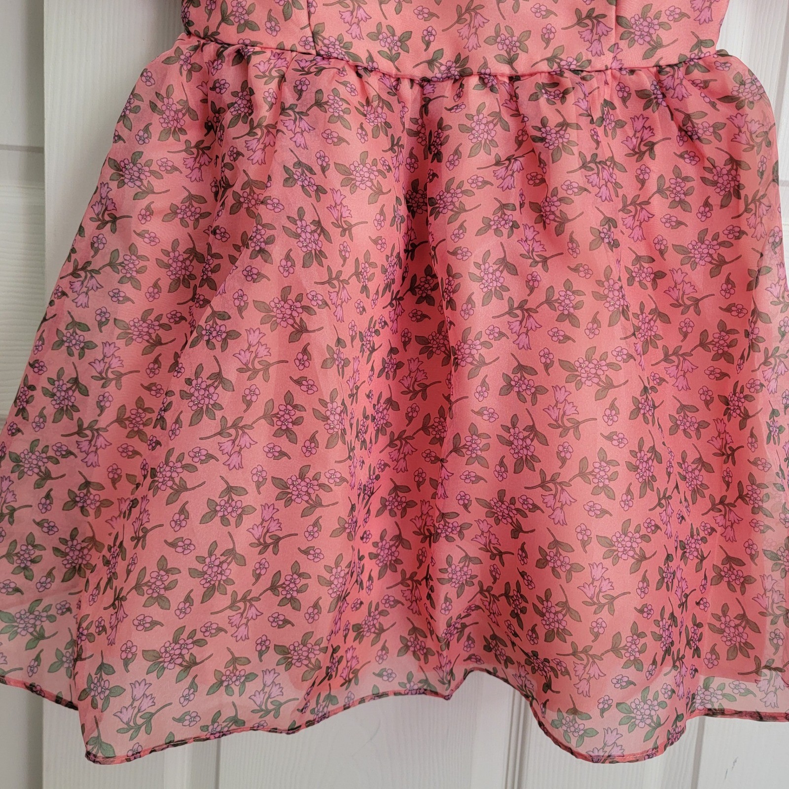 NWT Lost + Wander Pink Floral Venus Rising Mini Dress Babydoll Puff Sleeves Med
