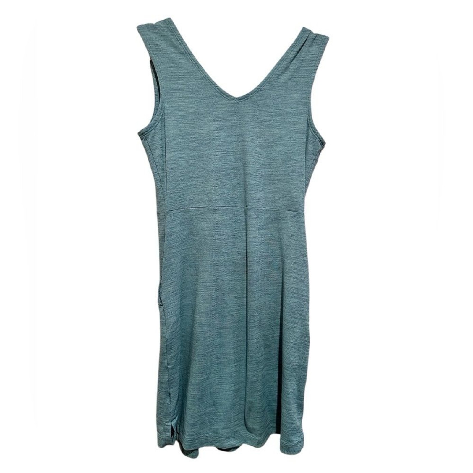 TOAD & CO TECH TOMBOY HEATHER GREEN VNECK SLEEVELESS DRESS XS