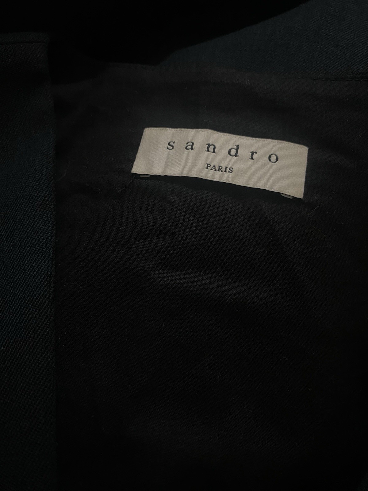 SANDRO Women’s Grattinara Wrap-Effect Twill Dress In Midnight Blue Sz 36 (4)