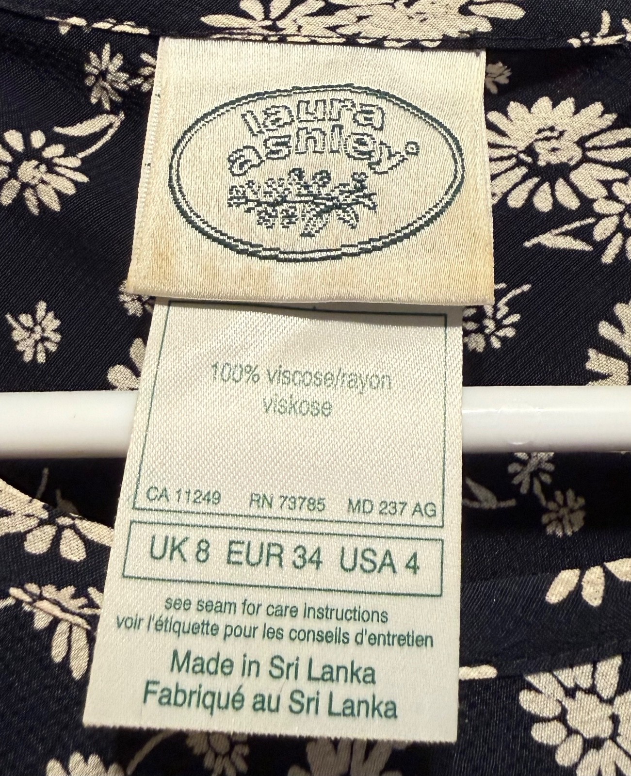 Laura Ashley Navy and white floral dress