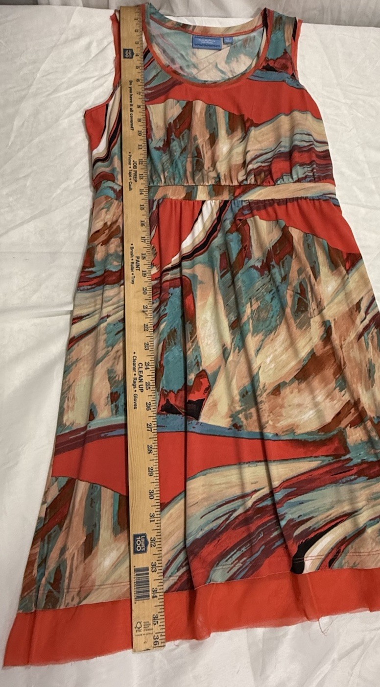 SIMPLY Vera VERA WANG Medium Geometric Print Versatile Dressy Casual Sun Dress